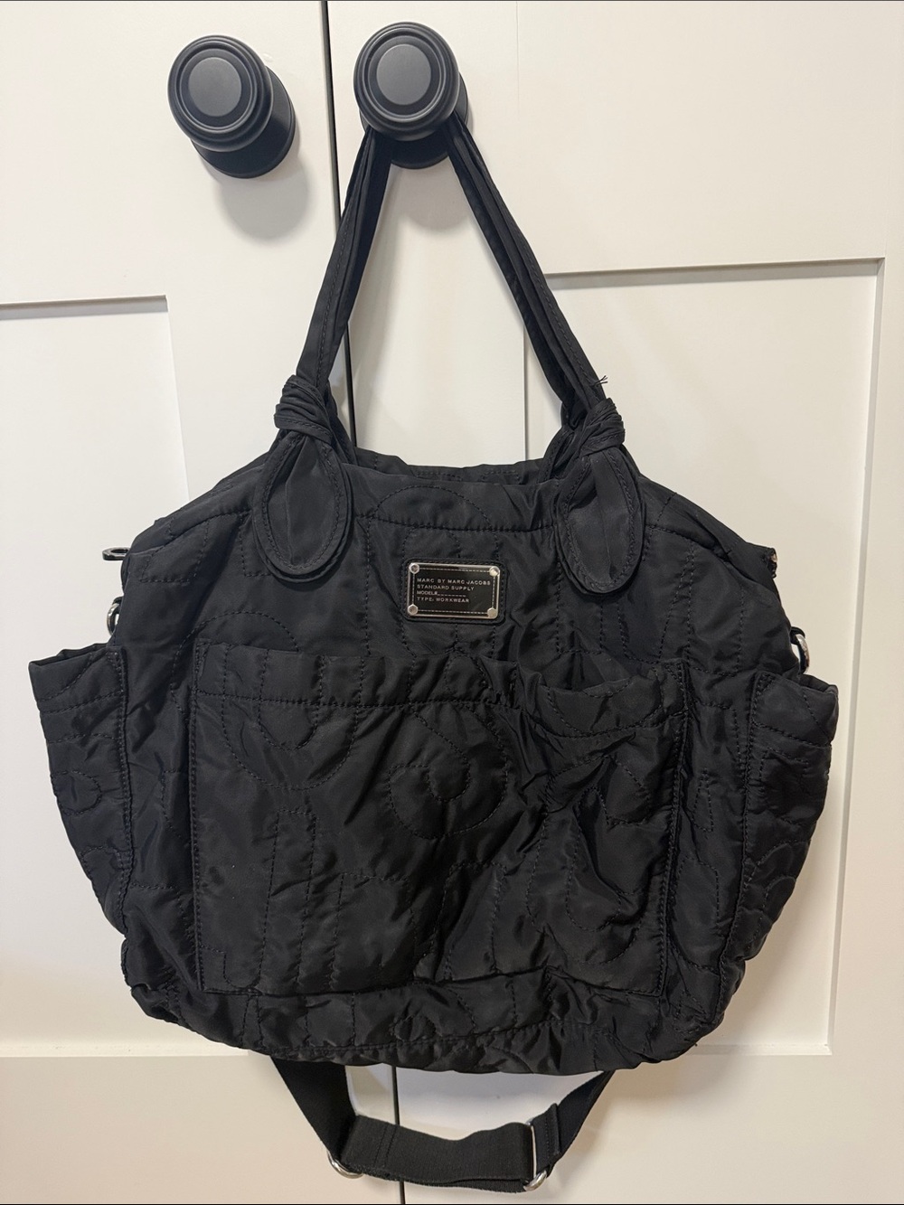 Marc by Marc Jacobs Black Quilted Tote Diaper Bag